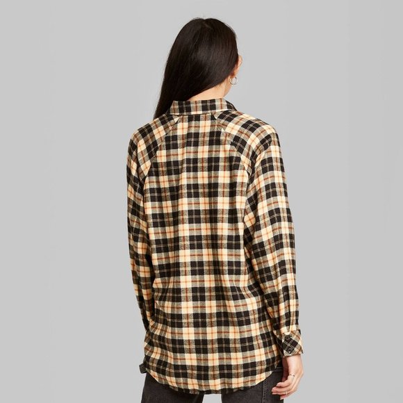 Wild Fable Plaid Oversized Button-Down Shirt - Picture 2 of 9